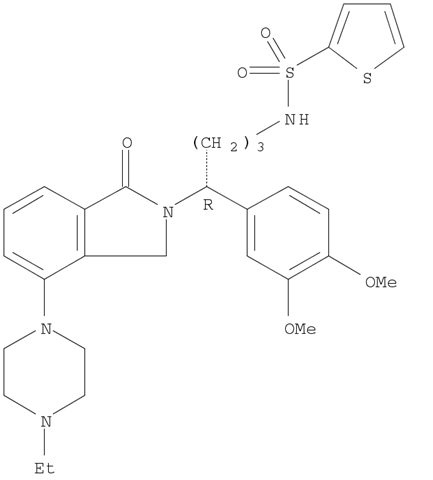 2-Thiophenesulfonamide, N-[(4R)-4-(3,4-dimethoxyphenyl)-4-[4-(4-ethyl-1-piperazinyl)-1,3-dihydro-1-oxo-2H-isoindol-2-yl]butyl]-